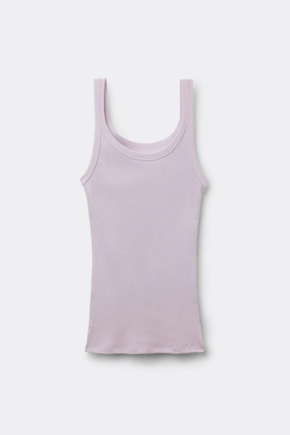 Tank Top Prążkowany z Bawełny Superior